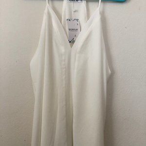 Lovely Forolav Dressy Lined Tank Top White Size XL